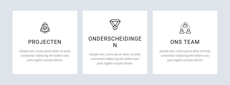Onze projecten en onderscheidingen HTML-sjabloon