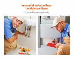 Betaalbare Sanitairservice Sanitairwebsite-Sjablonen