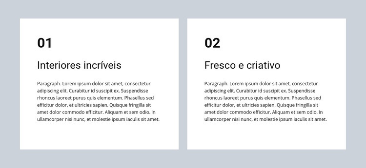 Interiores incríveis Construtor de sites HTML