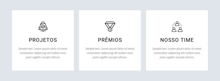 Nossos projetos e prêmios Template CSS