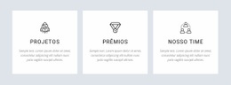 Nossos Projetos E Prêmios - Modelo HTML5 Gratuito