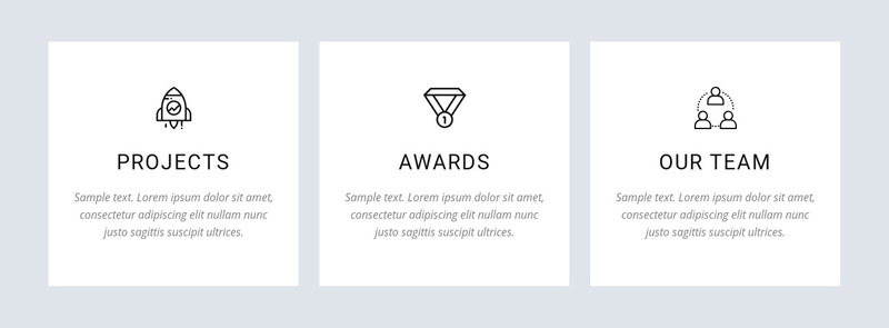 Our projects and awards Squarespace Template Alternative