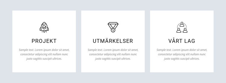 Våra projekt och utmärkelser HTML-mall