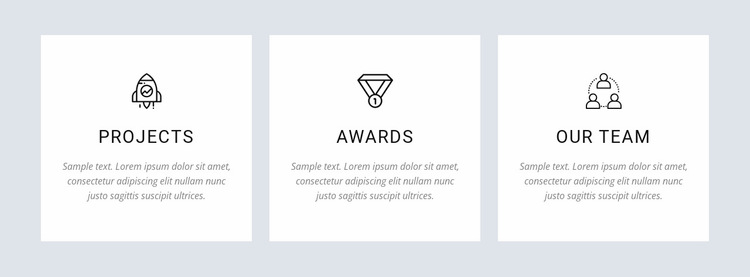 Our projects and awards Website Builder Templates