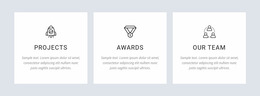 Our Projects And Awards - Free Download Website Mockup