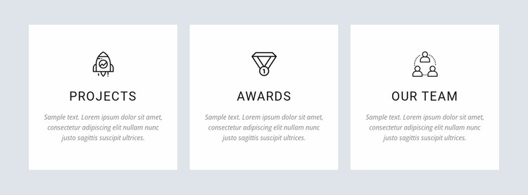 Our projects and awards Website Mockup