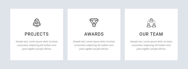Our projects and awards Wix Template Alternative