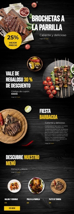 Brochetas A La Parrilla - Online HTML Generator