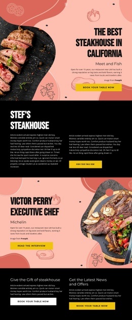 Exclusive chef - Html Code Example by Nicepage