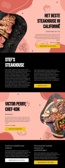 Exclusieve Chef-Kok - HTML-Paginasjabloon
