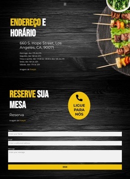 Contactos Dos Nossos Restaurantes - Website Creator HTML