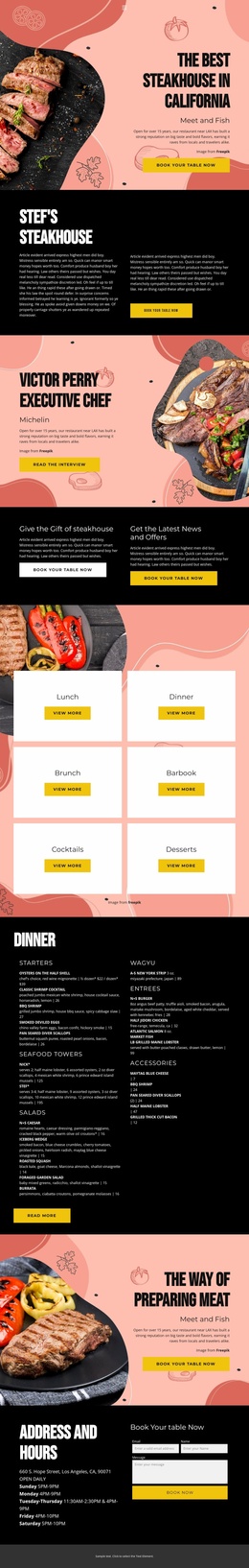 Discover our menu - Website Template by Nicepage