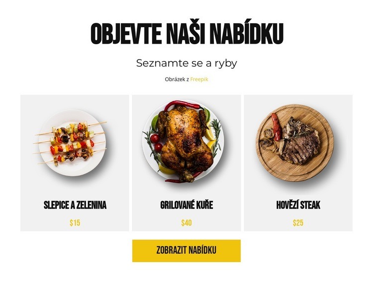 Objevte naši nabídku Šablona CSS