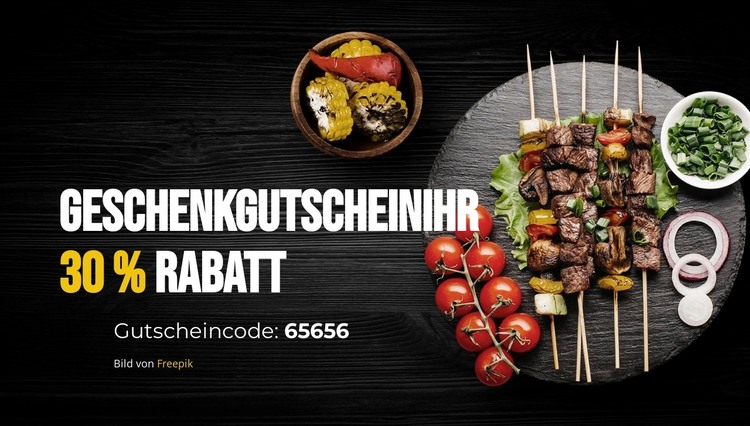 Geschenkgutschein HTML-Vorlage