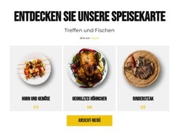 Site-Design Für Entdecken Sie Unsere Speisekarte