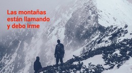 Diseño De Sitio Web Para Viaje Y Recorrido Por Las Montañas