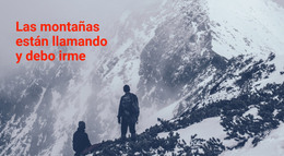 Viaje Y Recorrido Por Las Montañas: Plantilla De Página HTML