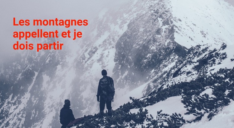 Excursion et tour en montagne Conception de site Web