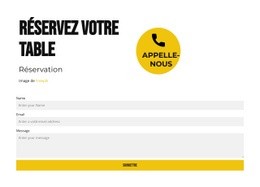 Réservez Votre Table