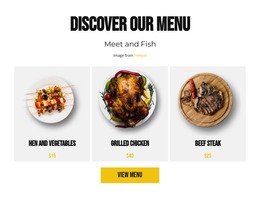 Discover Our Menu - Free Template