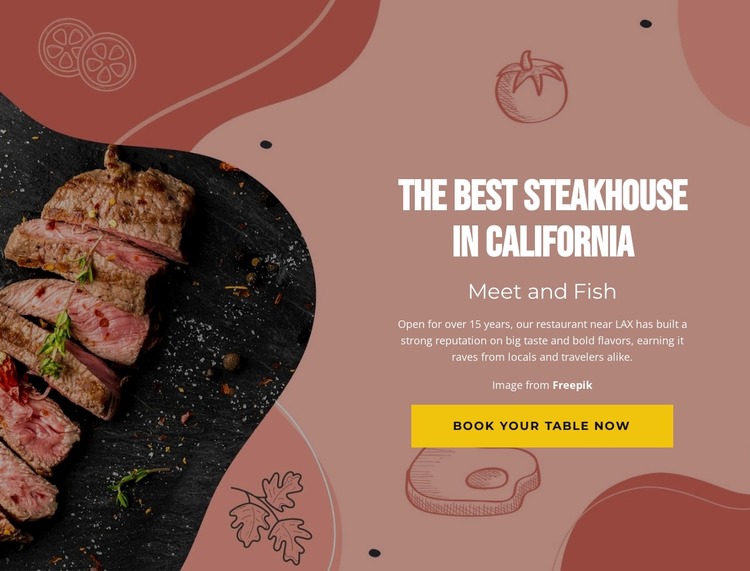 The best steak house Html Website Builder