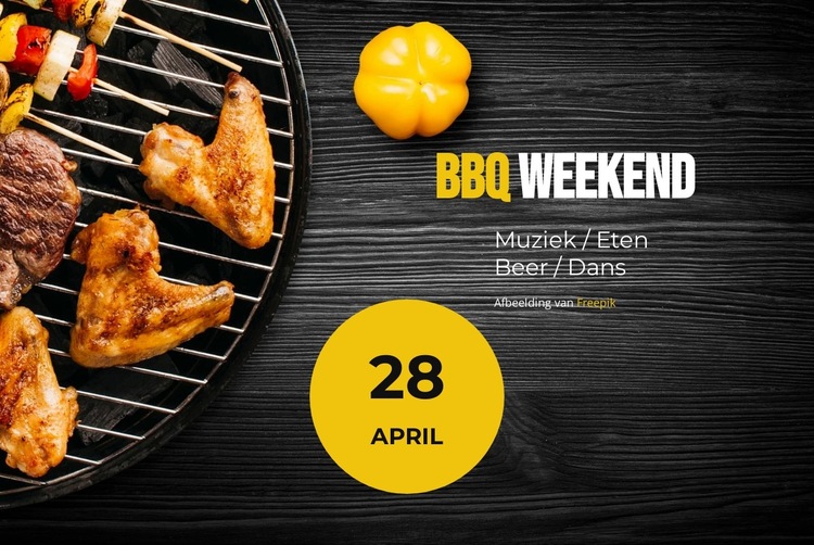 BBQ-weekend Website sjabloon