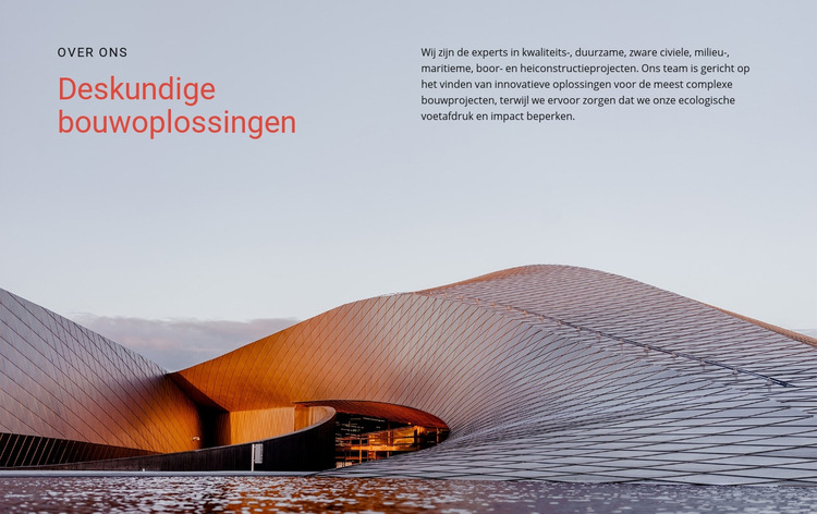 Modernistische architectuur Website sjabloon