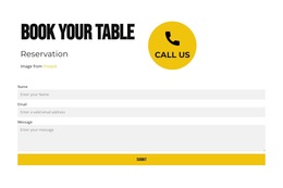 Book Your Table Template