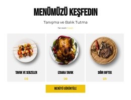 Menümüzü Keşfedin - Psd Web Sitesi Modeli