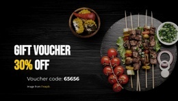 Gift Voucher Web Page Design