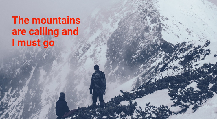 Mountains trip and tour Website Builder Templates
