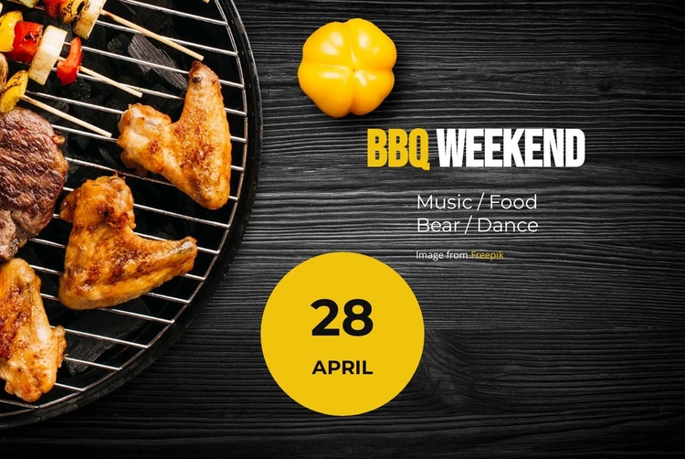 Bbq weekend Website Template