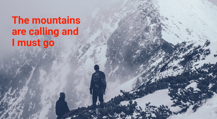 Mountains trip and tour Website Template