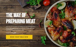 Meat Preparation Methods Basic Html Template With CSS