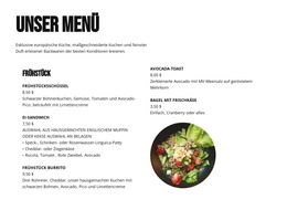 Mittagessen – Webvorlage