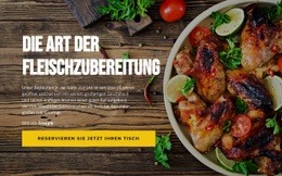 Premium-Website-Design Für Methoden Der Fleischzubereitung