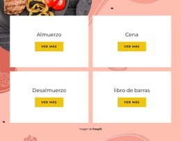 Plantilla Web Adaptable Para Nuestro Variado Menú