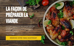 Méthodes De Préparation De La Viande Modèle HTML De Base Avec CSS