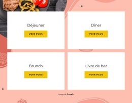 Notre Menu Varié – Modèle HTML5 Prêt À L'Emploi