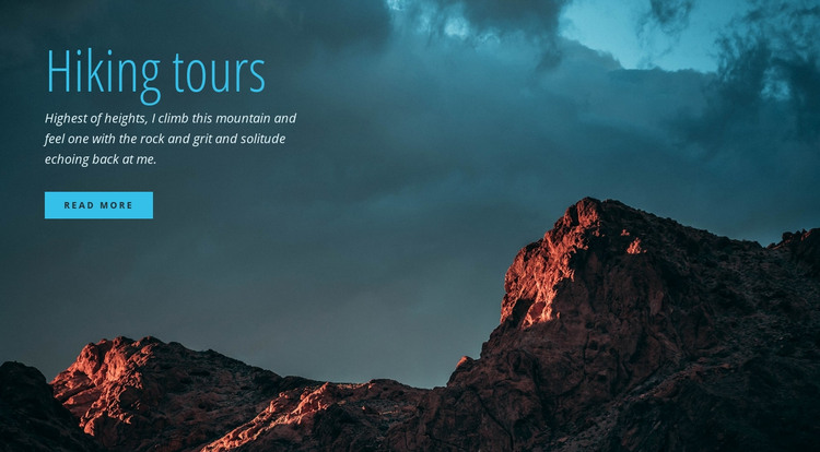 Guided hiking trips Homepage Design