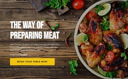 Meat Preparation Methods - Professional HTML5 Template