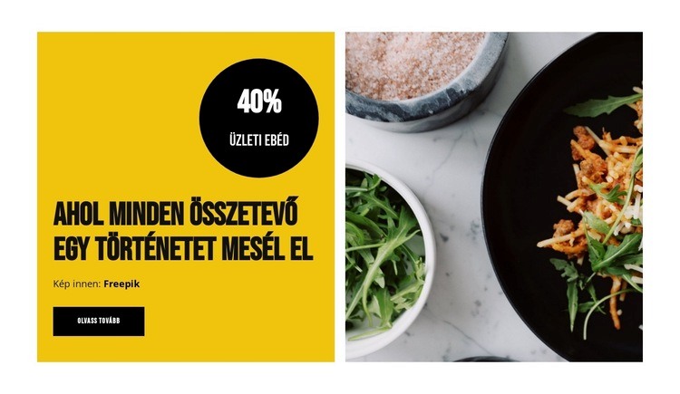 Üzleti ebéd kedvezmény HTML Sablon