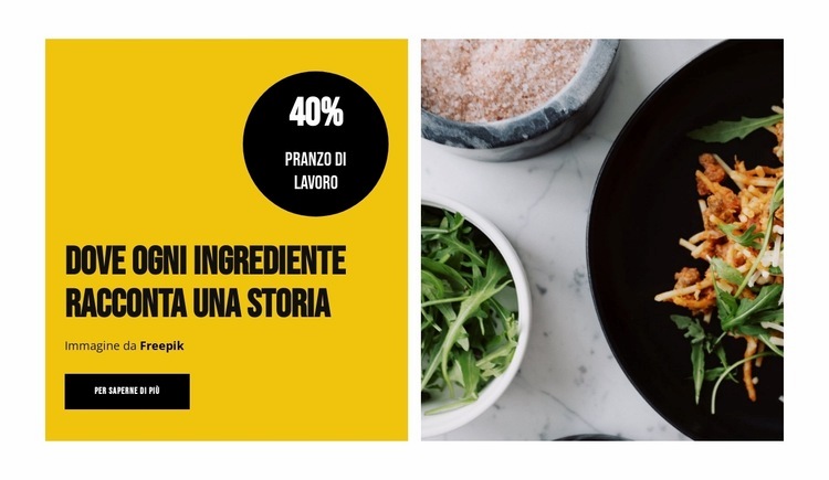 Sconto per pranzi di lavoro Mockup del sito web