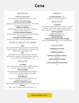 Fantastico Modello HTML5 Per Pranzi Vari