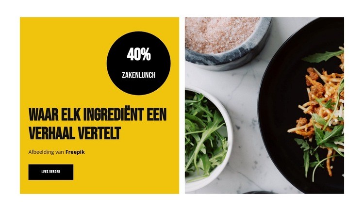 Korting op zakenlunch Website Builder-sjablonen