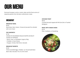 Lunch - Free One Page Website