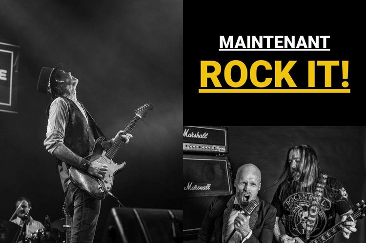 Musique rock Maquette de site Web