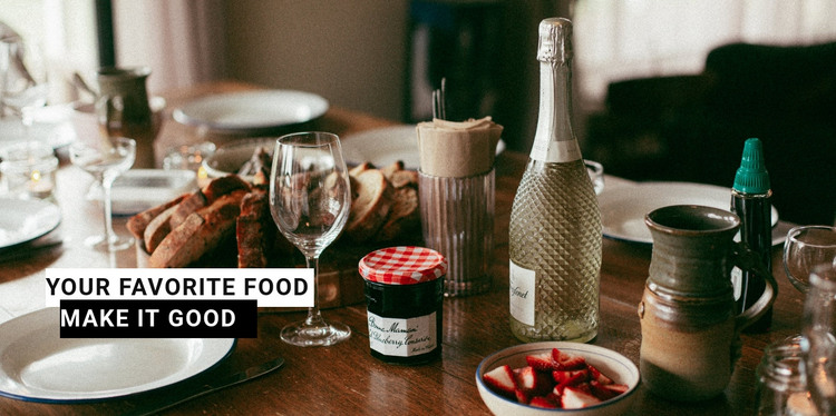 Prepare delicious food HTML Template