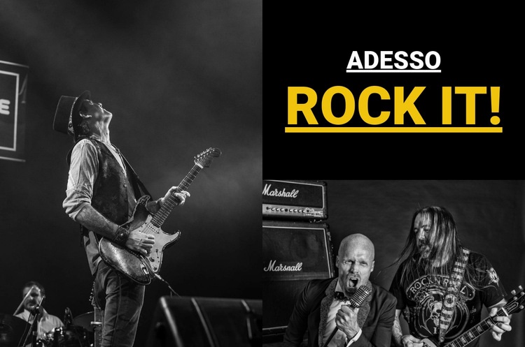 Musica rock Modelli di Website Builder