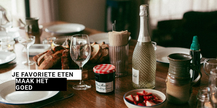 Bereid heerlijk eten voor HTML-sjabloon